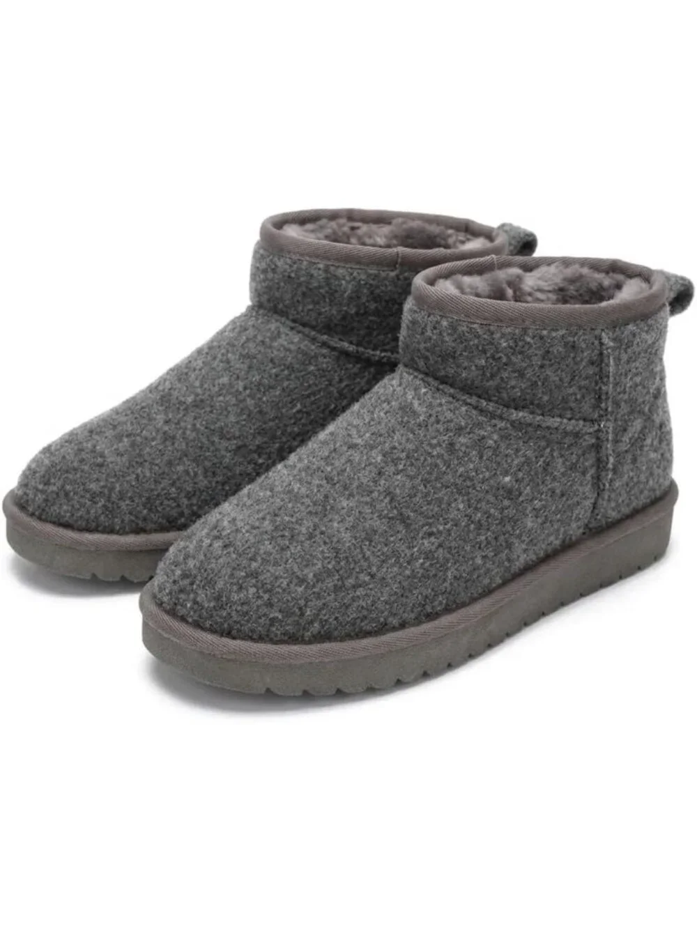 Womens Dark Grey Suede Project Cloud Genuine Leather Comfortable Ankle Boots